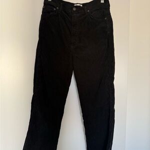 AGOLDE Pinch Waist black corduroy pants, size 29